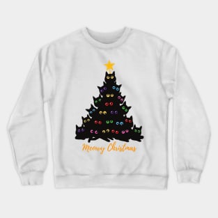 Meowy Christmas tree Crewneck Sweatshirt